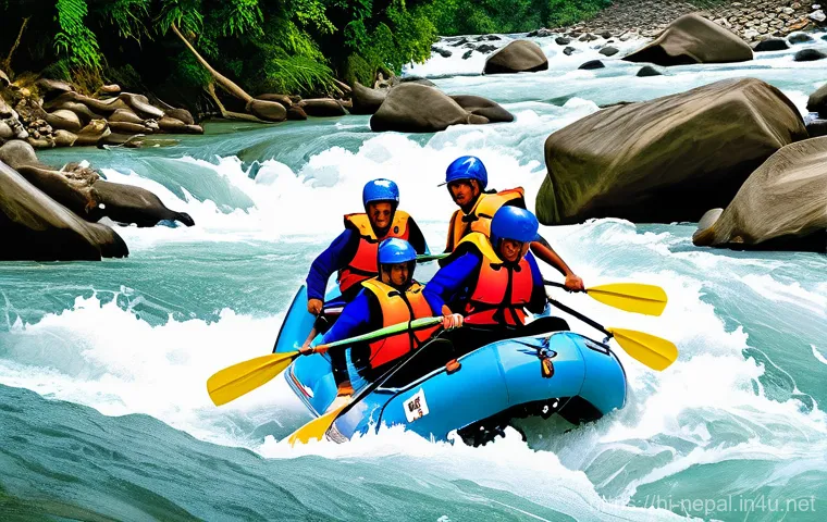 네팔에서의 모험 스포츠 비교 - **Prompt:** A dynamic, action-packed shot of a person mid-air during a bungee jump from a towering s...